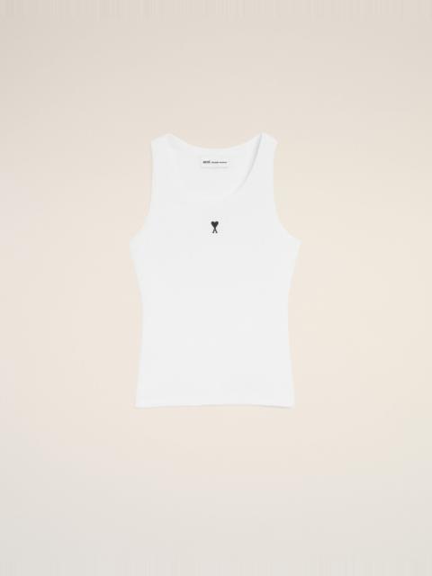 AMI Paris WHITE COTTON AMI DE COEUR TANKTOP
