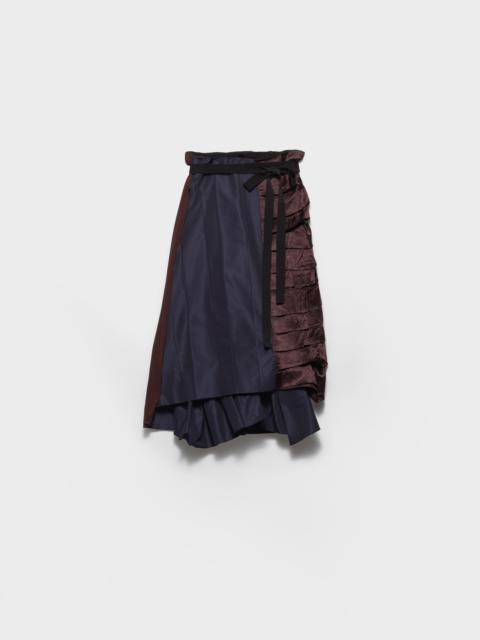 Prada Faille patchwork skirt