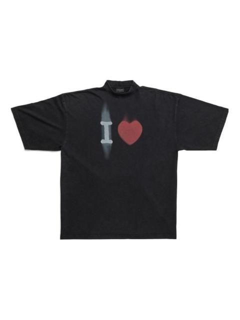 BALENCIAGA Balenciaga I Love T-shirt Large Fit 'Black' 744439TOVH39034