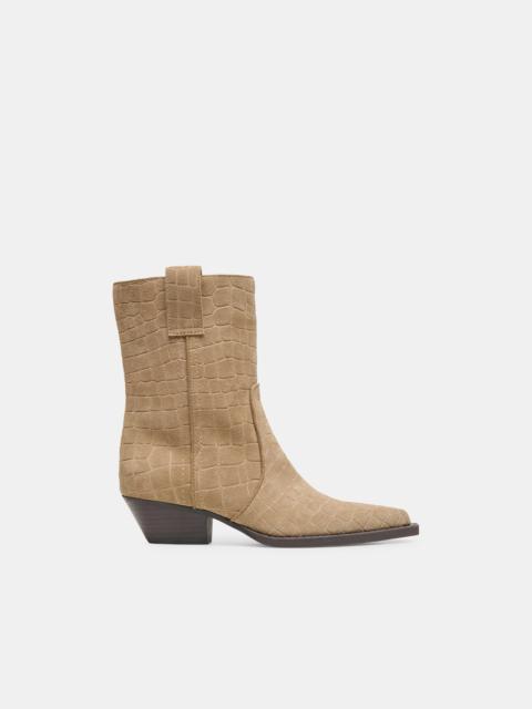 dolce vita RYEN BOOTIES TAUPE EMBOSSED SUEDE