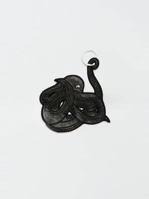Our Legacy Squid Keyring Black Leather