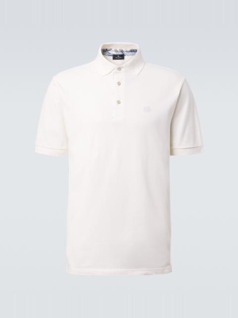 Etro Pegaso cotton piqué polo shirt