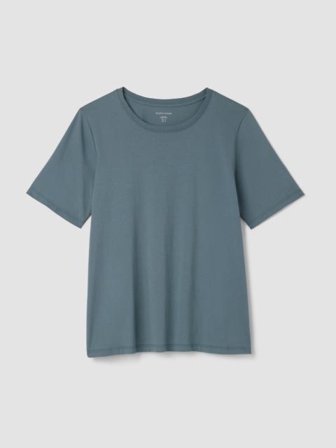 EILEEN FISHER Organic Pima Cotton Jersey Round Neck Tee
