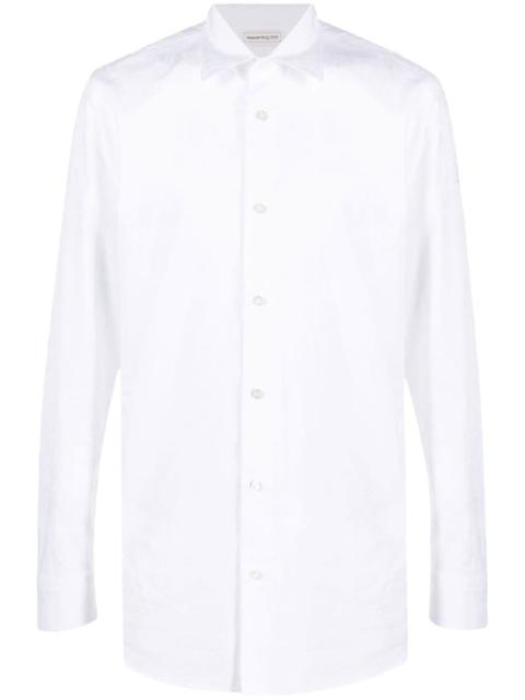 Alexander McQueen logo-print cotton shirt