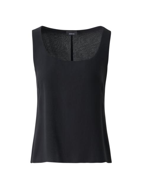 AKRIS Women's Silk Gerogette Sleeveless Top - Black