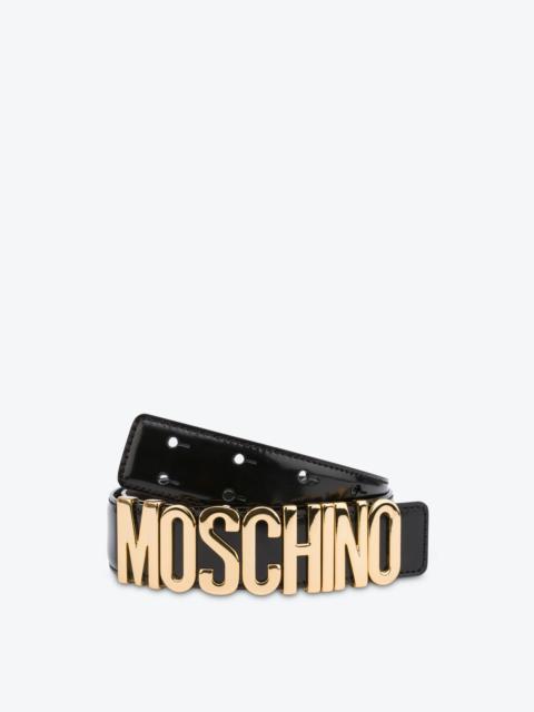 Moschino LEATHER BELT WITH LOGO