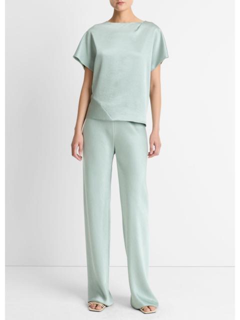 Vince Colette High-Rise Fluid Satin Bias Pant