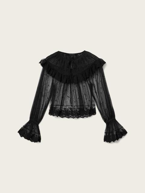 ALLSAINTS TRIXIE LACE EMBROIDERED TOP