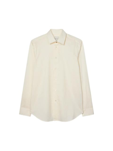 Paul Smith REGULAR-FIT BEIGE STRIPE COTTON-SILK SHIRT