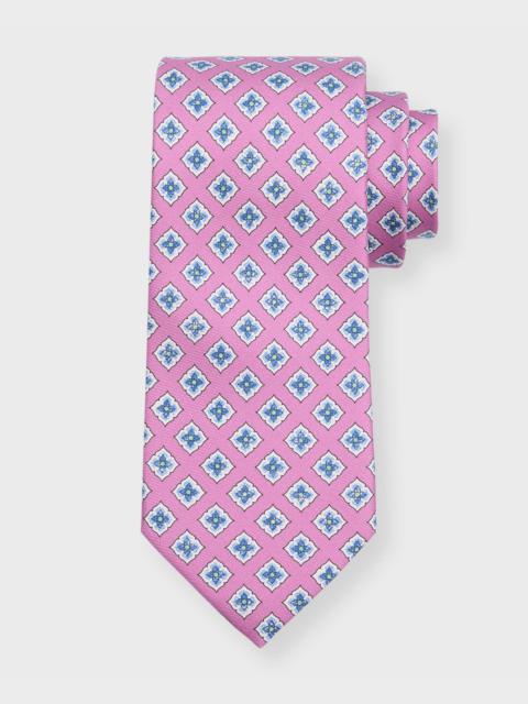 Canali Men's Silk Floral-Print Tie