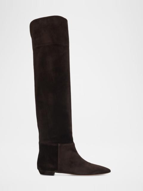 Gianvito Rossi Suede Over-The-Knee Boots