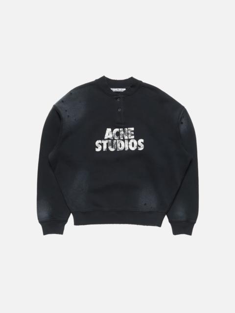 Acne Studios Fleece logo sweatshirt - Black
