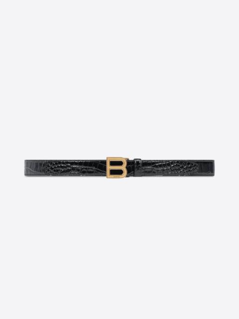 BALENCIAGA Women's Hourglass Thin Belt in Black