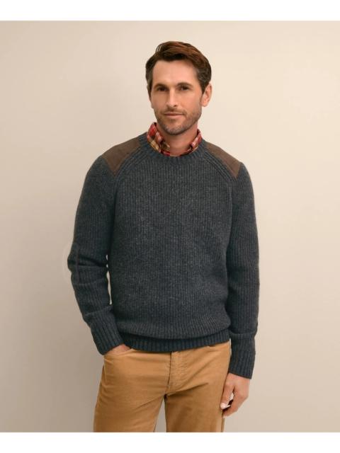 Brooks Brothers Lambswool English-Rib Military Sweater