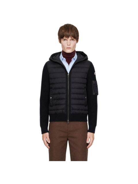 Moncler Black Padded Zip-Up Down Jacket