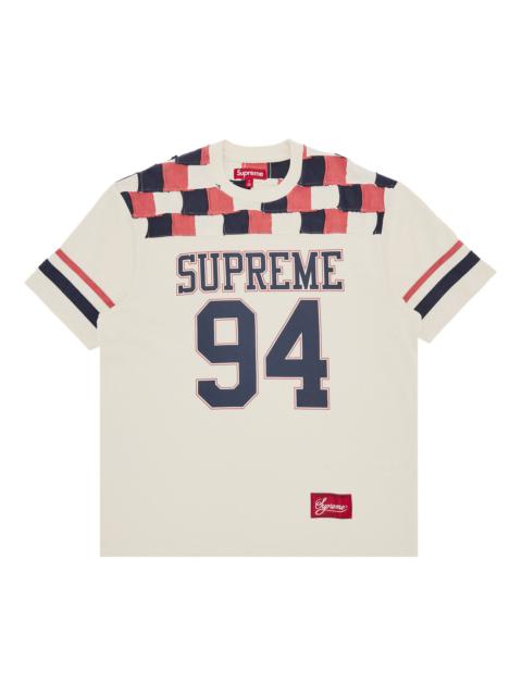 Supreme Patchwork Yoke Football Top 'Stone'