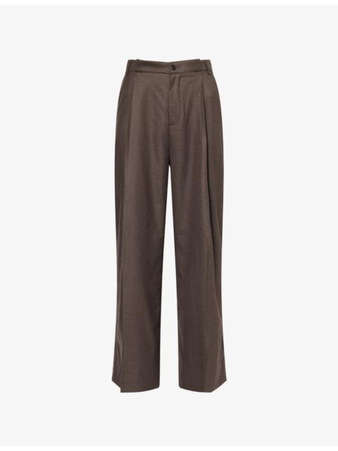 entire studios Pleated Wide-Leg Wool Trousers