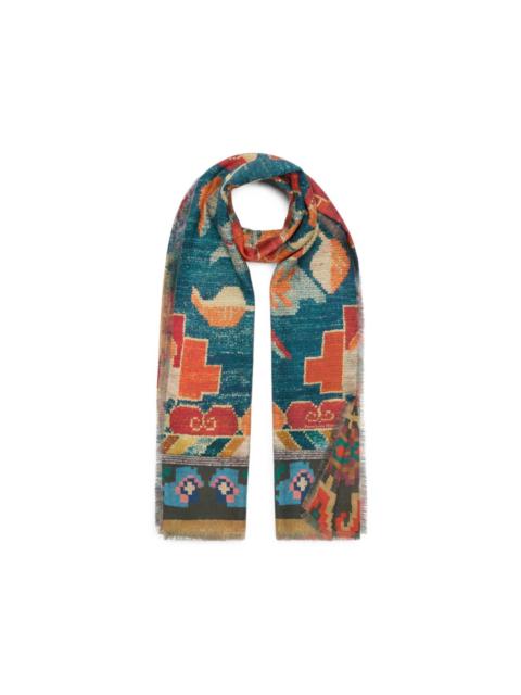 Pierre-Louis Mascia Fancy geometric floral-print scarf