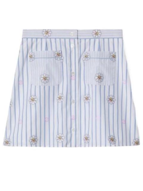 GUCCI (WMNS) Gucci Interlocking G And Flower Print Skirt 'White Light Blue' 781768-ZAQFC-9241