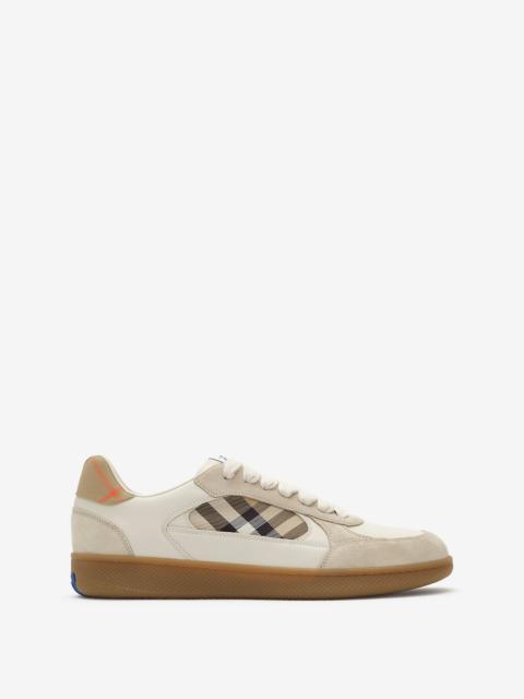 Burberry Leather, Suede and Check Terrace Sneakers​