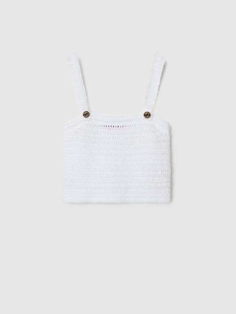 GUCCI Crochet knit cotton top