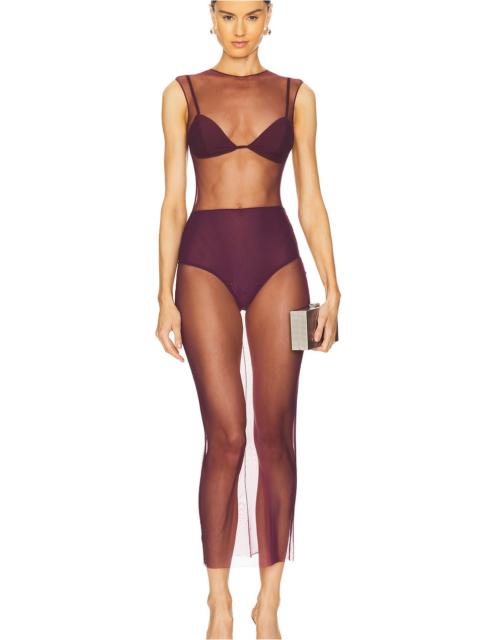 ALEX PERRY Mesh Maxi Dress