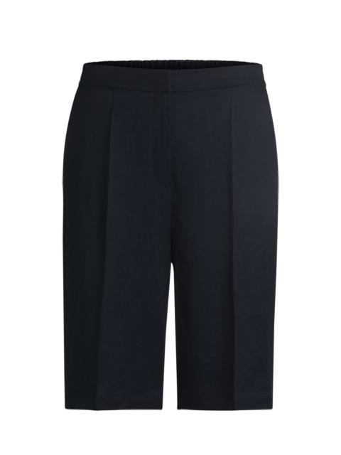 BOSS RELAXED-FIT SHORTS WITH WIDE LEG