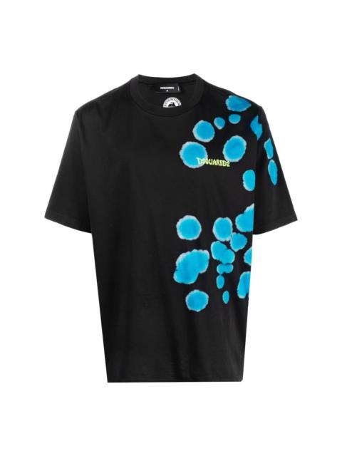 abstract-print logo T-shirt