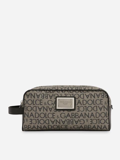 Dolce & Gabbana Coated jacquard toiletry bag