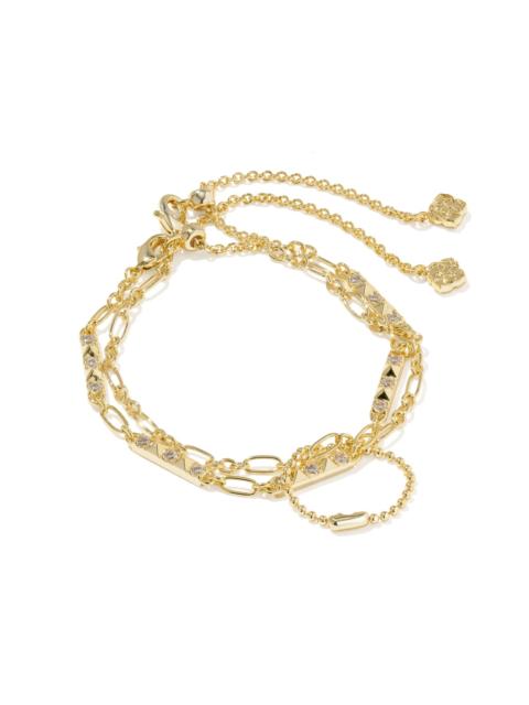 KENDRA SCOTT Fate Gold Set of 2 Delicate Chain Bracelets