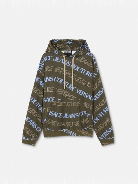 VERSACE JEANS COUTURE Logowave Loose Fit Hoodie
