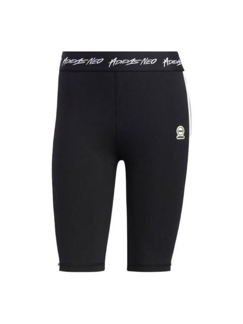 adidas (WMNS) adidas Neo 3-Stripes Yoga Short Legging 'Black White' HN0033
