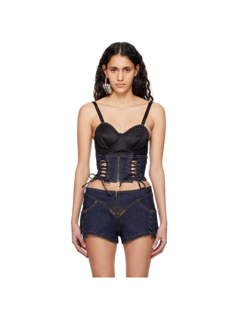 Indigo 'The Lace-Up Denim Cincher' Corset