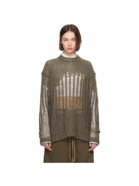 Ann Demeulemeester Khaki Rigmor Oversize Sweater