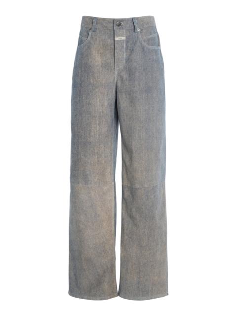 CLOSED Nikka Denim-Printed Suede blue