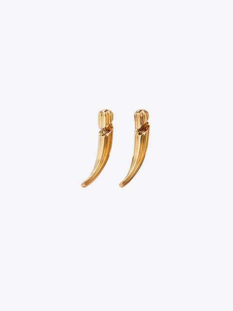 TORY BURCH Pierced Front-Back Earrings