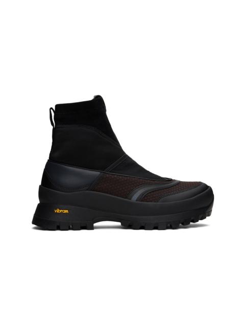 Andersson Bell Black & Brown Mattio Zip-Up Sneakers