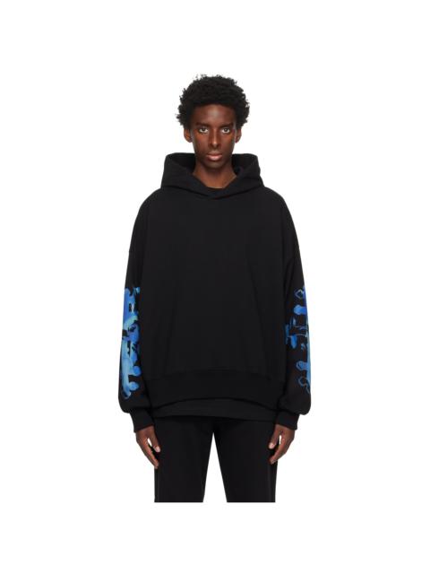 Black Printed Hoodie