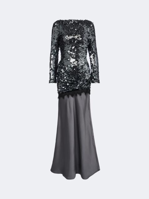 CHRISTOPHER ESBER Lace-trimmed sequined paneled gown