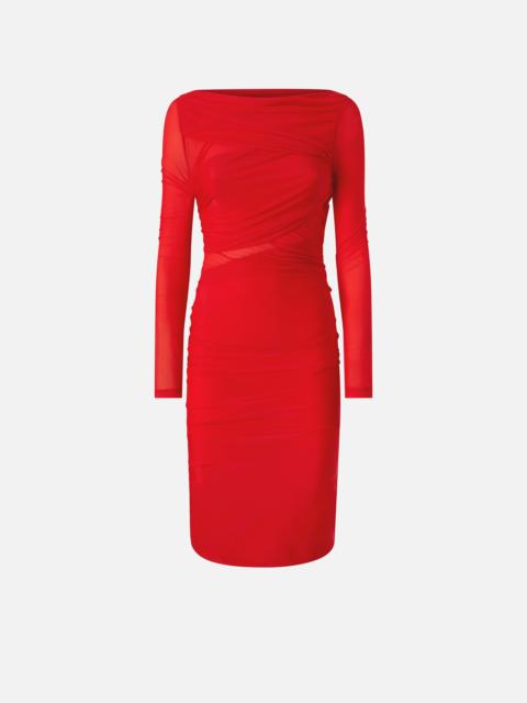 PINKO FITTED JERSEY MIDI DRESS