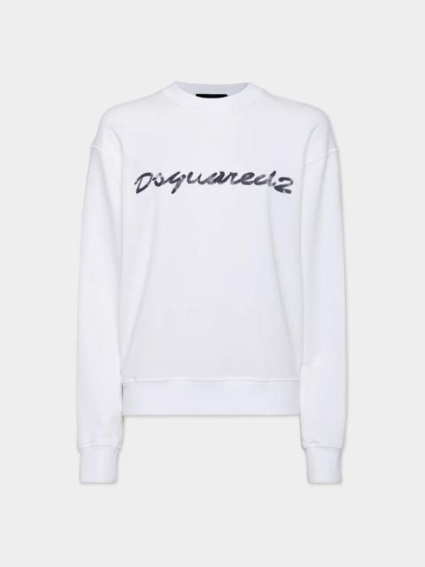 DSQUARED2 DYED JUST RIGHT FIT DOODLE SWEATSHIRT