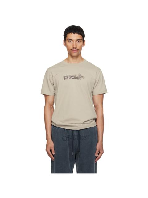 Off-White Beige Heraldic Arrow Slim T-shirt