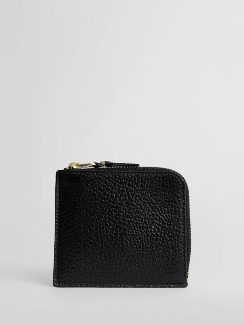 Black textured leather wallet