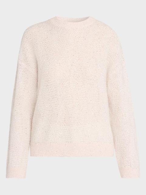 PESERICO Sequin Mohair-Wool Knit Sweater