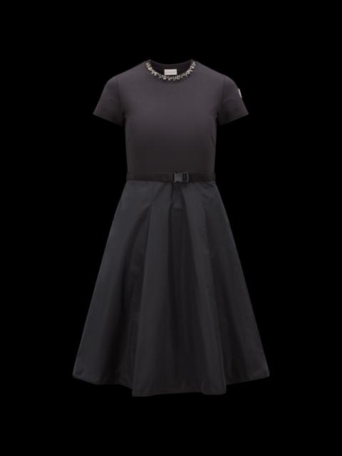 Moncler Fleece & Taffeta Dress