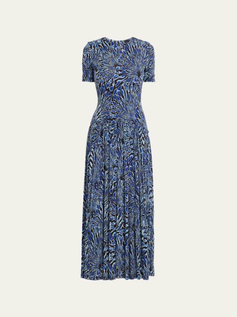 ULLA JOHNSON Sabine Short-Sleeve Jersey Maxi Dress
