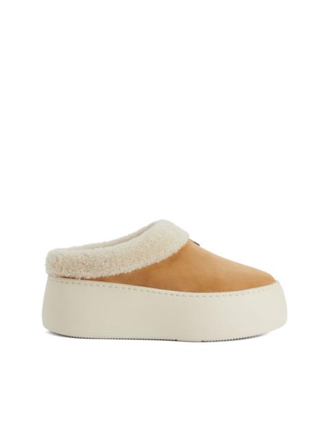 Giuseppe Zanotti faux-shearling platform clogs