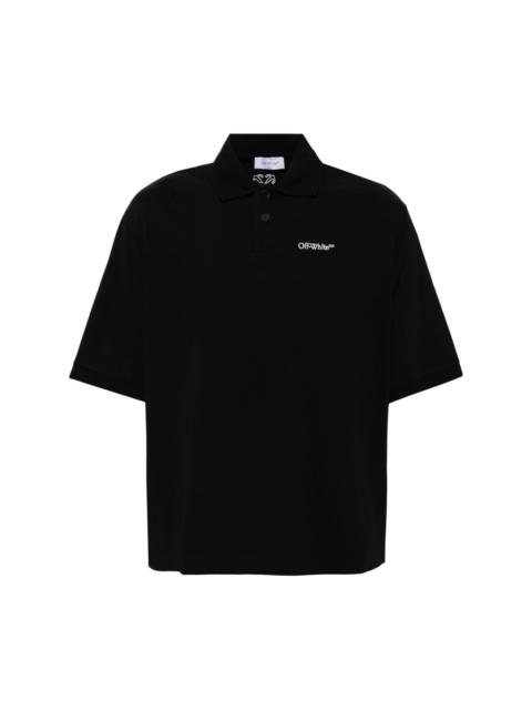 logo print polo shirt