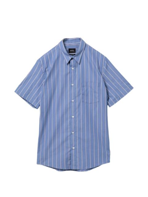 A.P.C. striped pocket shirt
