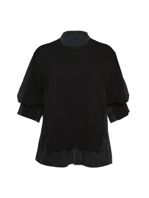 sacai Denim x Knit Pullover